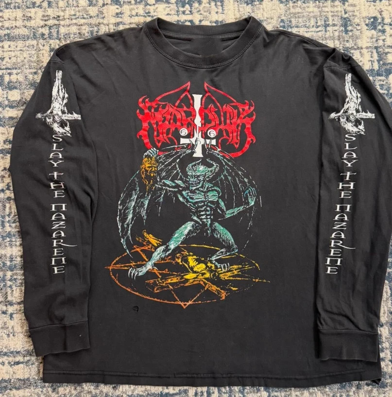 Vintage 1998 MARDUK SLAY THE NAZARENE Long sleeve All Size FREESHIP!!!