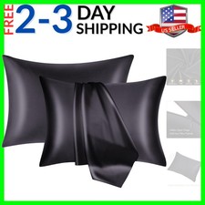 Mulberry Silk Pillowcase 2 Pack for Hair and Skin with Hidden Zipper,Both Sid...