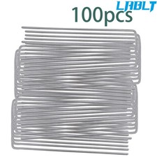 LABLT 100 Pcs Landscape Fabric Staples Stakes Galvanized Sod Staples Pins 6 inch