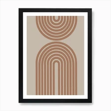 Arch Mid Century Modern Art Print Framed Wall Art Poster Canvas Print Picture