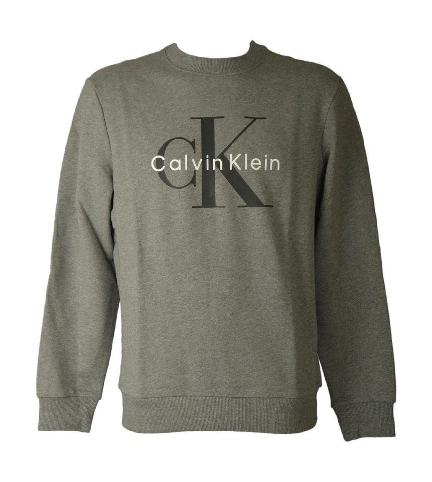 Sweat-shirt homme CALVIN KLEIN JEANS à col rond en pur coton avec logo imprimé, - Photo 1/1