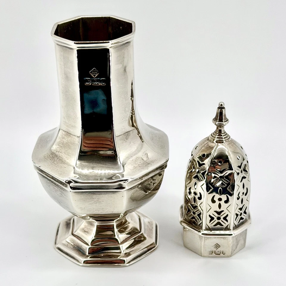 Antigua rueda de azúcar de plata esterlina - Sheffield 1901 Martin Hall & Co. - en caja Foto 4 de 4