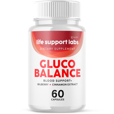  1 Pack Life Support Labs Advanced Gluco Balance Support Supplement 60 Capsules