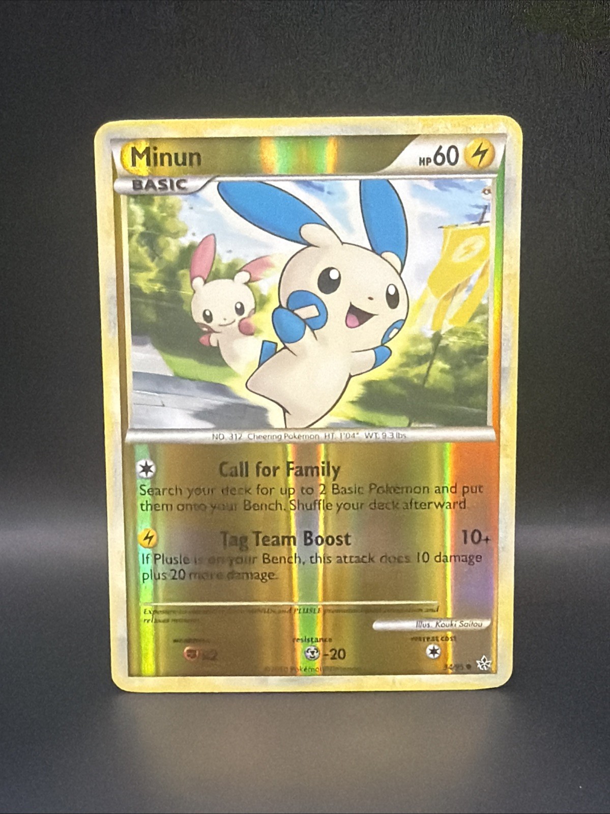 Minun 34/95 Unleashed Reverse Holo Pokemon Card