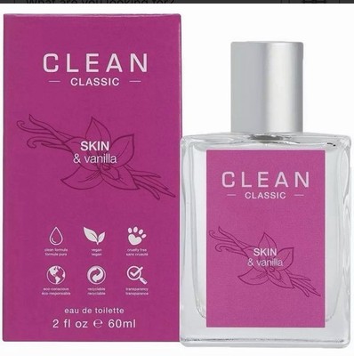 Clean Classic Skin Vanilla Eau de Toilette 2 fl oz (60 Ml) Vegan Cruelty-Free
