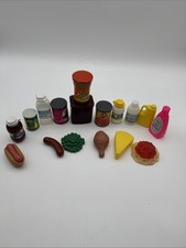 Lot of Pretend Play Food Plastic Fake Food Hot Dog Pasta Milk Pasta Chicken Ect