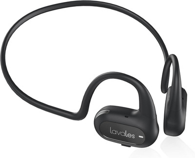 Open Ear Wireless Bluetooth 5.4 Headphones, Ultra-Light Earbuds with Dual Mic, E