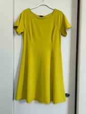 Ann Taylor Factory Yellow Short Sleeve A-Line Dress