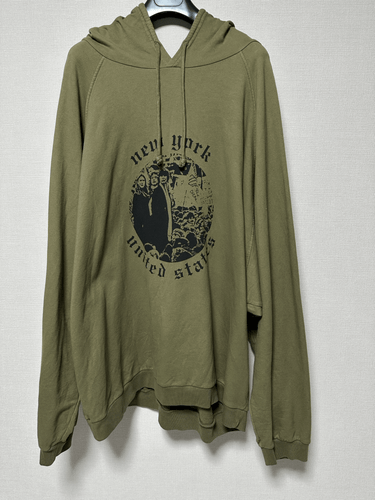 Used 2023 Raf Simons Archive Redux 02 Patch Hoodie Size 1 Khaki Length 77cm - Picture 2 of 10