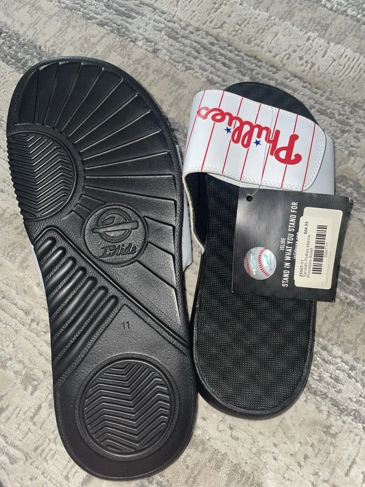 Philadelphia Phillies ISlide Pinstripe Sandal Slides Men’s Size 11 Brand New MLB - Image 2 of 3