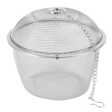 Uovo da tè extra large in acciaio inox con chiusura girevole e catena a gancio colino da tè