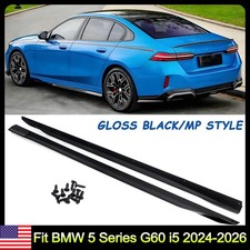 For Bmw 5 Series G60 I5 Side Skirts Extension Mp Style Gloss Black 2024 2025 26