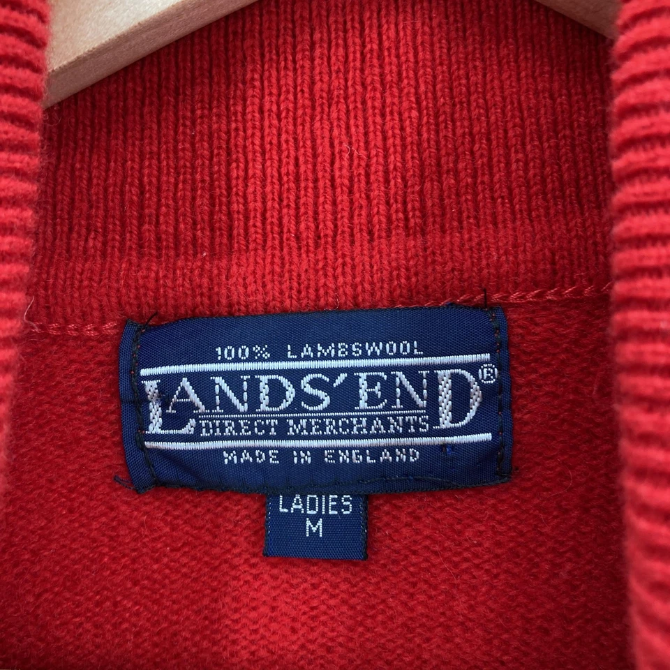 Винтажный земли конец свитер платье женщин средний красный макси водолазка ягненка шерсти Англии - Изображение 4 из 4