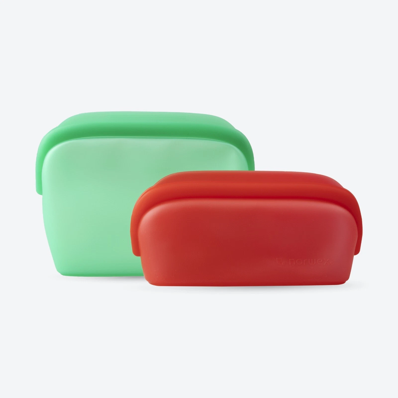 Norwex Reusable Silicone Bag Set (set of 2) Red and Green Holiday Colors
Opens in a new window or ta