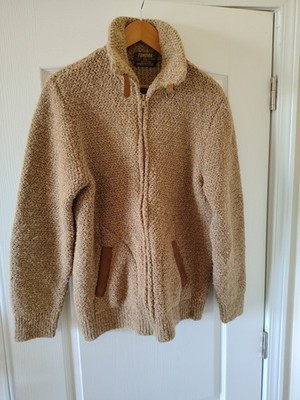 Vintage Tundra Wool Sweater Full Zip Shawl Collar Made in Canada Heavy  Unisex