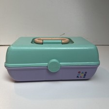 Vintage Caboodles Pretty in Petite Case Mint Green And Lavender 1990s
