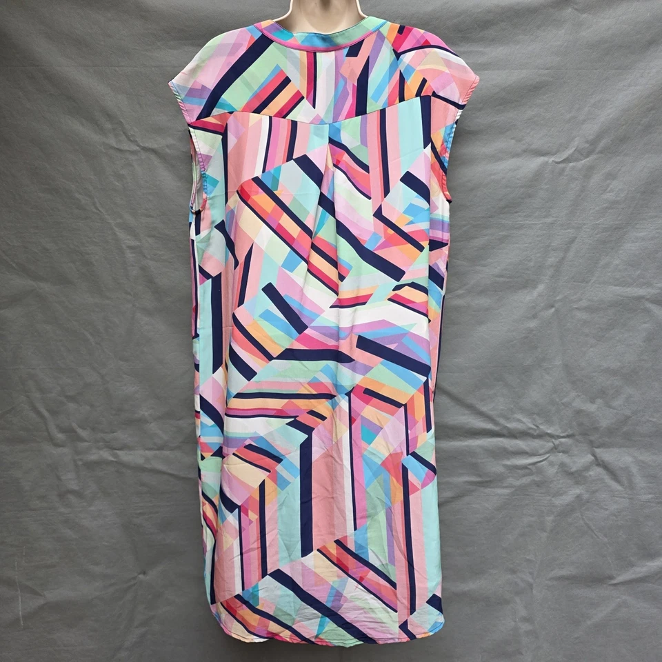 Vestido Tori Richard Talla 10 Geométrico 100% Seda Discoteca Alexia Foto 2 de 4