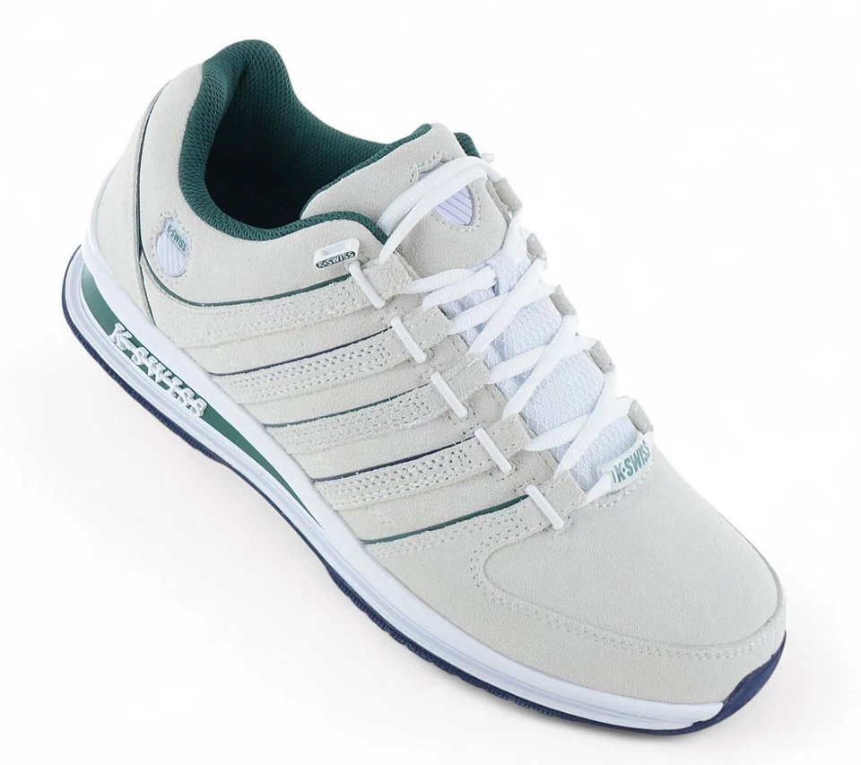 K-Swiss RINZLER Leather - Herren Sneaker Creme-Weiß 01235-196 Freizeit Schuh NEU - Bild 2 von 4