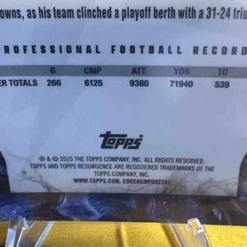 2025 Topps Resurgence - Peyton Manning #44 Sky Blue & Pink Shock Refractor - Bild 6 von 6