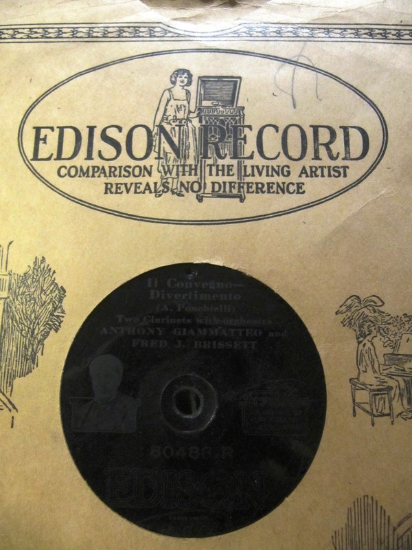 1917 JULES LEVY CORNET Anthony Giammatteo Fred Brissett CLARINET EDISON-DD 80488