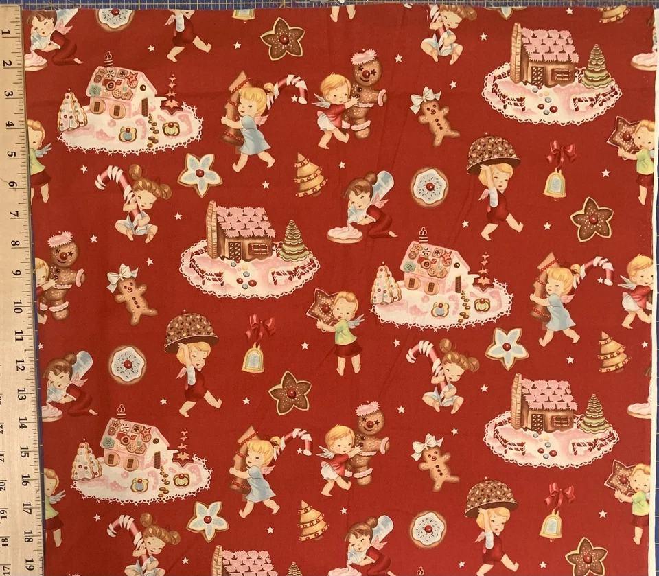 *OOP/HTF* Alexander Henry “Angel Cakes” 2008 algodón. "18""x22"" (cuarto de grasa) Foto 2 de 4