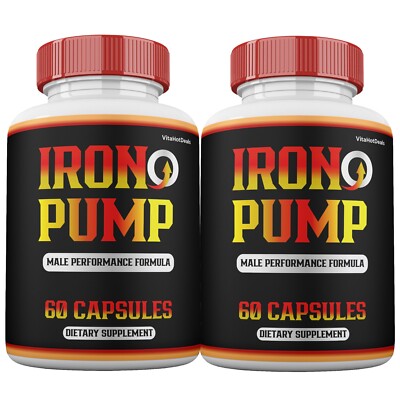 Iron Pump Capsules, Iron Pump Pills, Iron Pump for Men, Male Health (2 Pack)