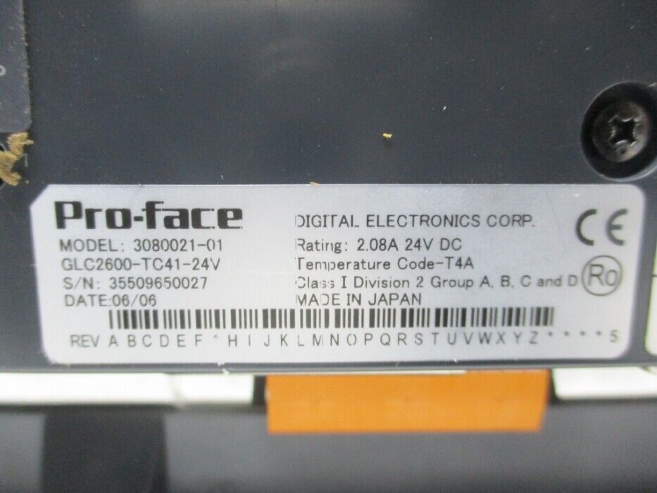 PRO-FACE GLC2600-TC41-24V 3080021-01 UNMP | eBay PRO-FACE GLC2600-TC41-24V 3080021-01 UNMP | eBay