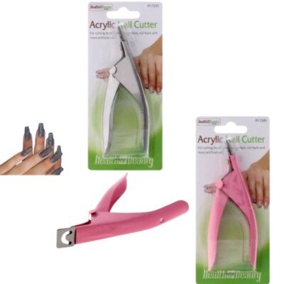 2er Pack Acryl Falscher Nagelknipser Schneider 3 Wege Nail Art UV Gel Tips Trimmer NEU