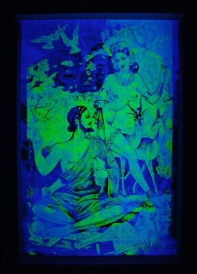 Vintage ASTARTE black light poster  John Singer Sargent ultra rare version NOS