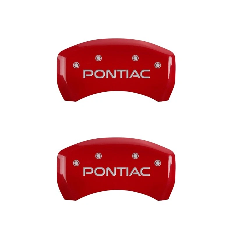 Juego de 4 cubiertas de pinza de disco de freno MGP rojas delanteras + traseras "Pontiac" G6 2005-2010 Foto 3 de 4