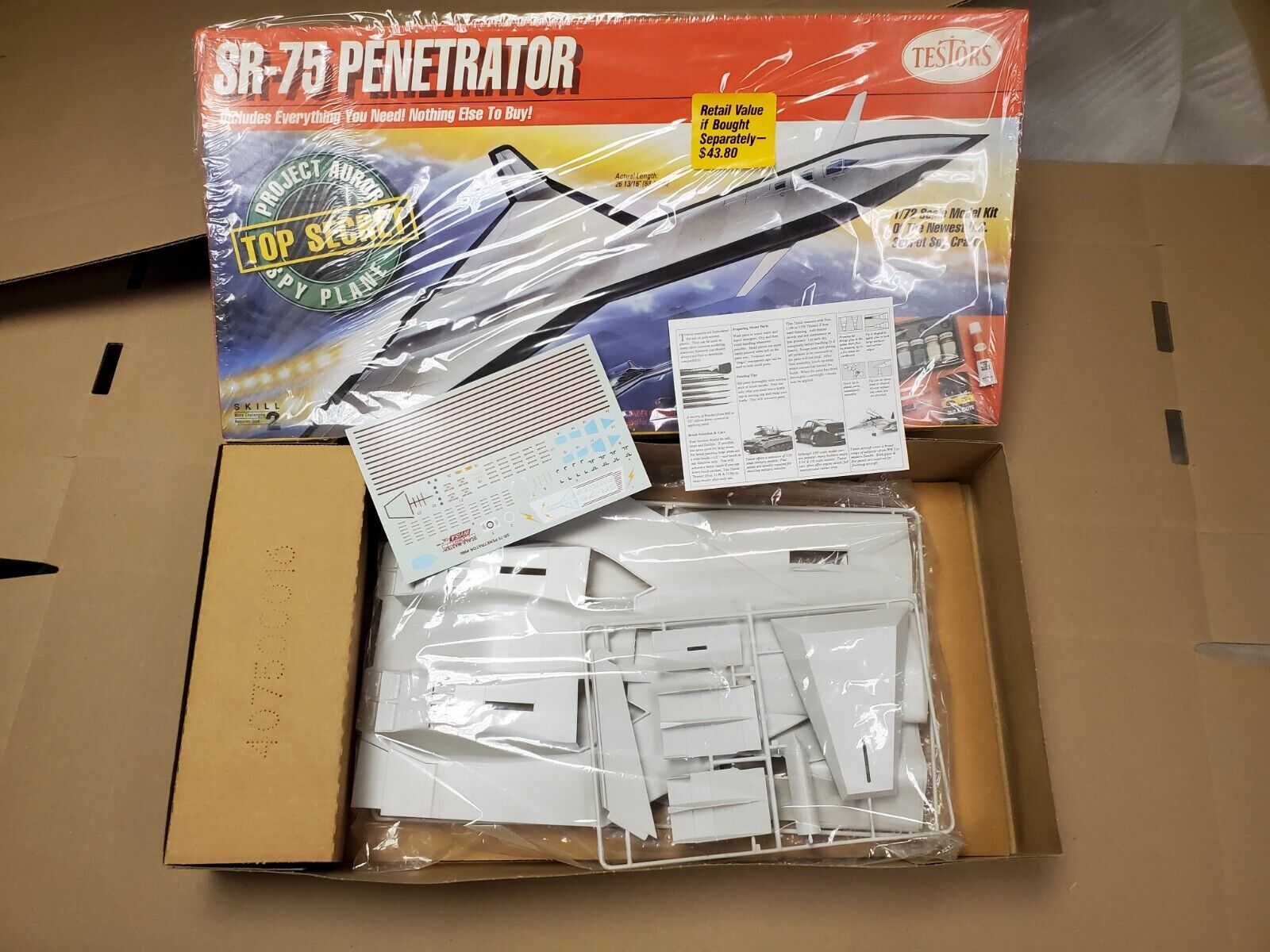 HUGE Rare Vintage Testors SR-75 Penetrator 1/72 Model Kit #4078 Parts in  Plastic