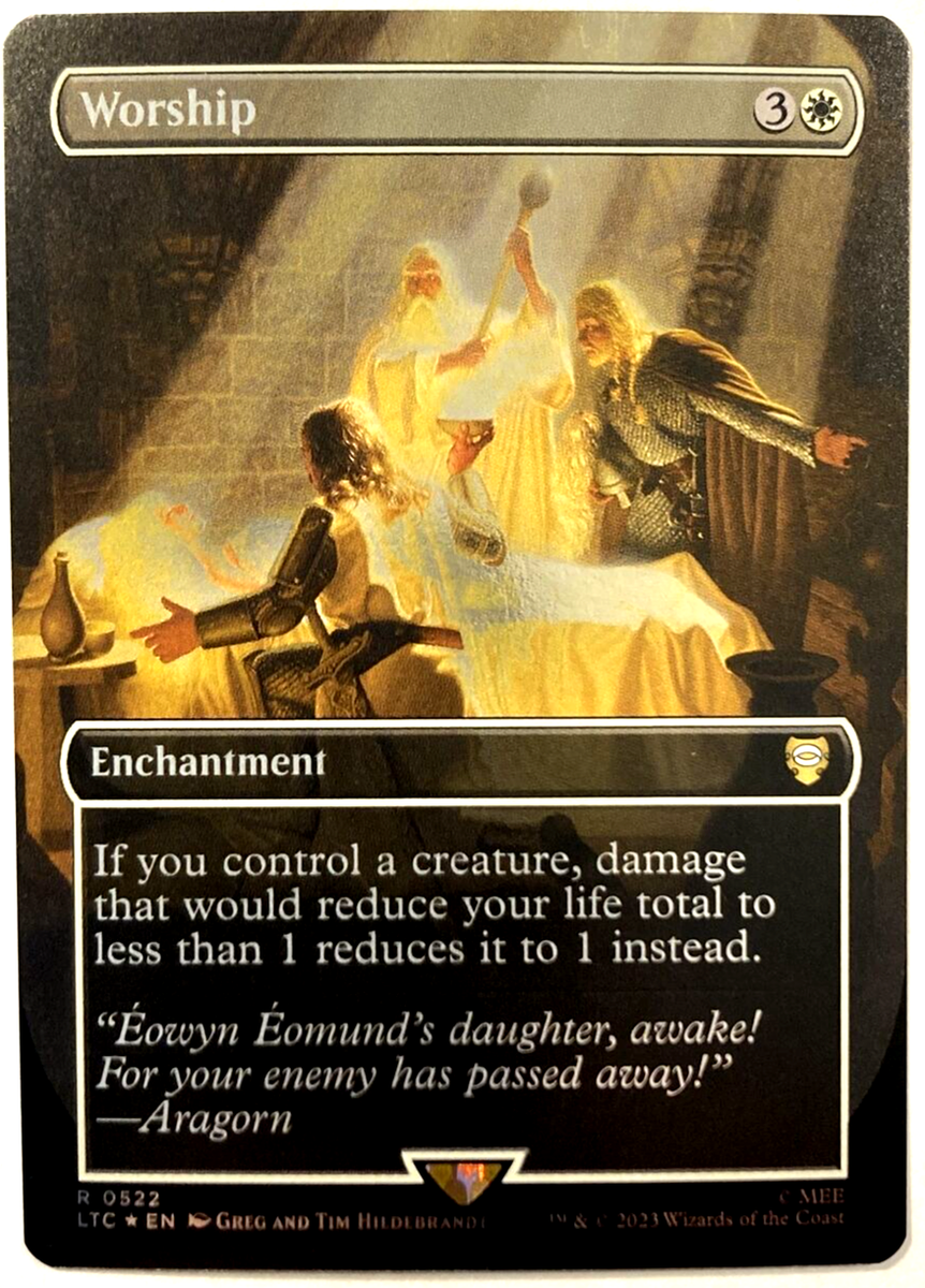 MTG Worship *BORDERLESS FOIL HILDEBRANT ART* Lord of the