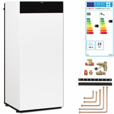 Viessmann Vitodens 222-F Gas-Brennwert Paket 25kW Z029958 Anbausatz seitlich