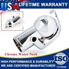 45 Degree Chrome Housing Water Neck Thermostat For Sbc Bbc Small Big Block Chevy 45 Degree Chrome Housing Water Neck Thermostat For Sbc Bbc Small Big Block Chevy