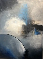 Abstract original Painting - Modern  Abstract 39 in. x 52 in.  No frame.