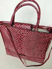 Borsa a tracolla Sisley grande borsa a tracolla tote rosa ecopelle chiusura cerniera