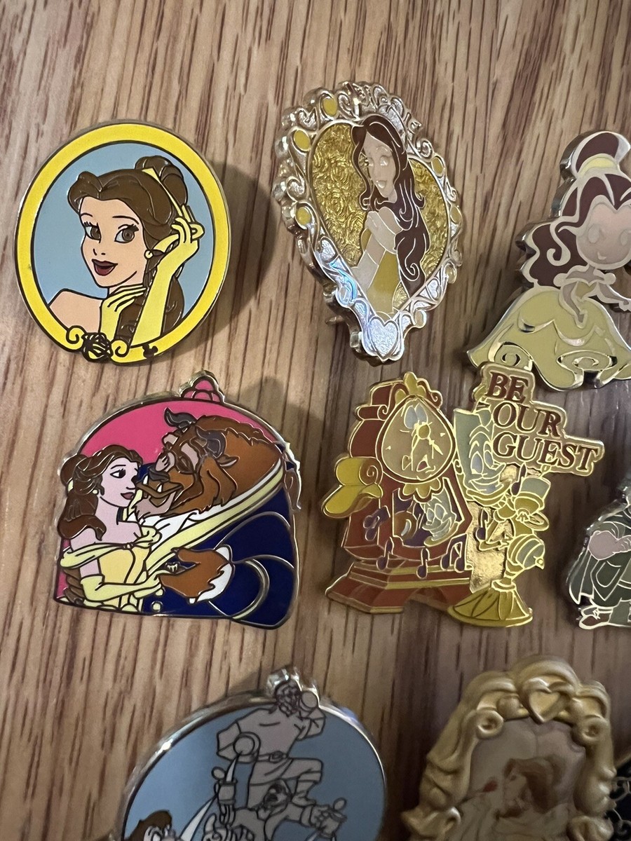 🌹 Beauty and the Beast Pin Lot of 14 Pins - Belle Mrs Potts Chip