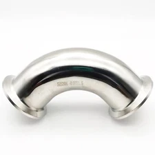 Elbow 90 Degree 1.5" Tube Stainless Steel Sanitary Fitting Ferrule OD 50.5mm