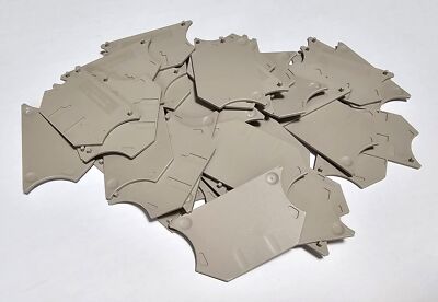 Weidmuller WAP 2.5-10 ( Lot of 38 ) Tan Terminal Block End Plate Barrier - New