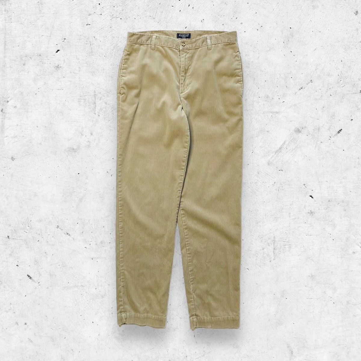Vtg 90s Guess Corduroy Pants, Flat Front, Dad, Relaxed Straight Leg, USA,  33 | eBay
