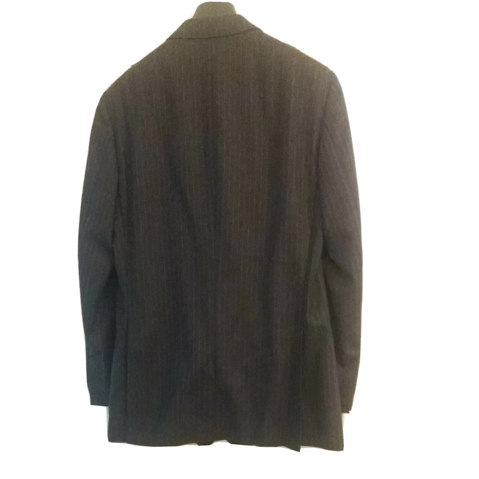 Giacca uomo Fratelli Cerruti in lana tg 50 colore grigio scuro a righe  - Imagen 2 de 4