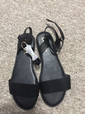 Flache Sandalen Damen UK5,5 Lulus schwarz