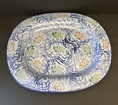 Tiffany & Co. Dinnerware ALFAMA Pattern Large Oval Serving Platter 18", Crazing - Picture 5 of 24