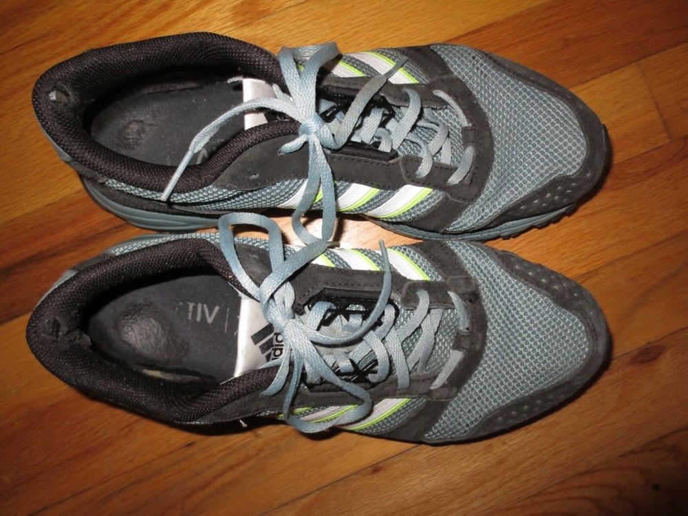 Men's Adidas Marathon TR 10 AKTIV Black/Blue/Green Shoes Size 9.5 Good Condition