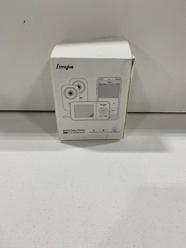 Simyke BME28 White Auto Night Vision Sound Alert App Control Video Baby Monitor
