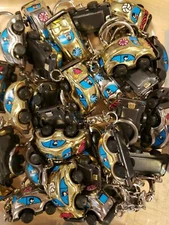 24 Vintage VW Beetle Bug Metal Keychains Vending Toy Cars  New Old Stock 97