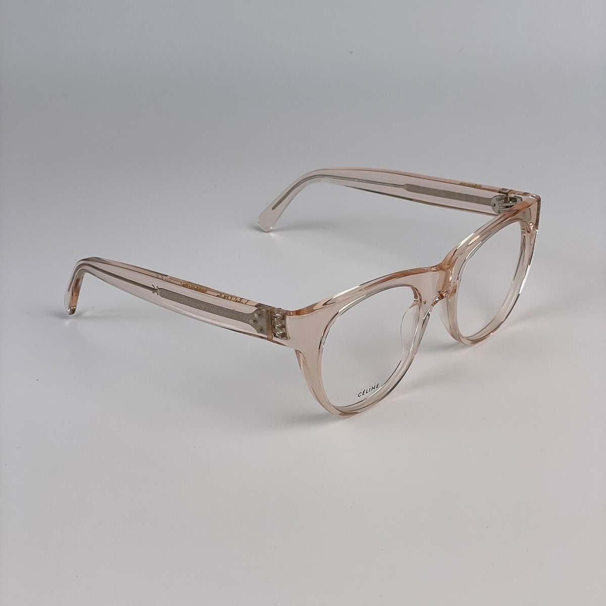 NEW Celine CL50019I 072 Transparent Light Pink Cat Eye Women Eyeglasses CL 50019 CELINE NEW CELINE CL50099I 069 WOMEN RED EYEGLASSES CELINE  main image 3