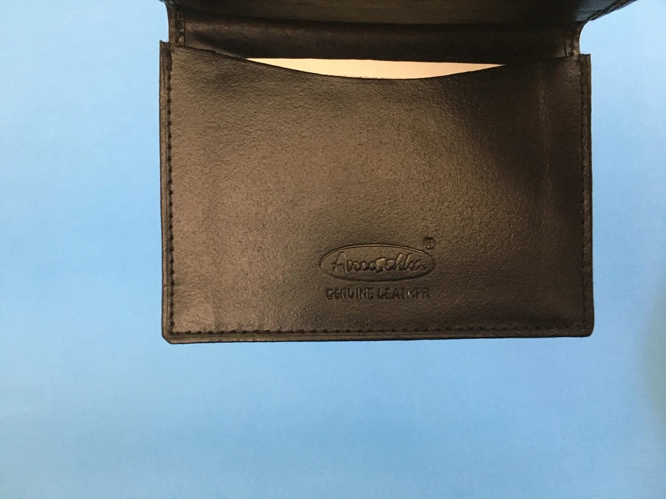 Anuschka Slim Profile Leather Classic Card Wallet Black, 4.2" x 3" - Image 4 of 4