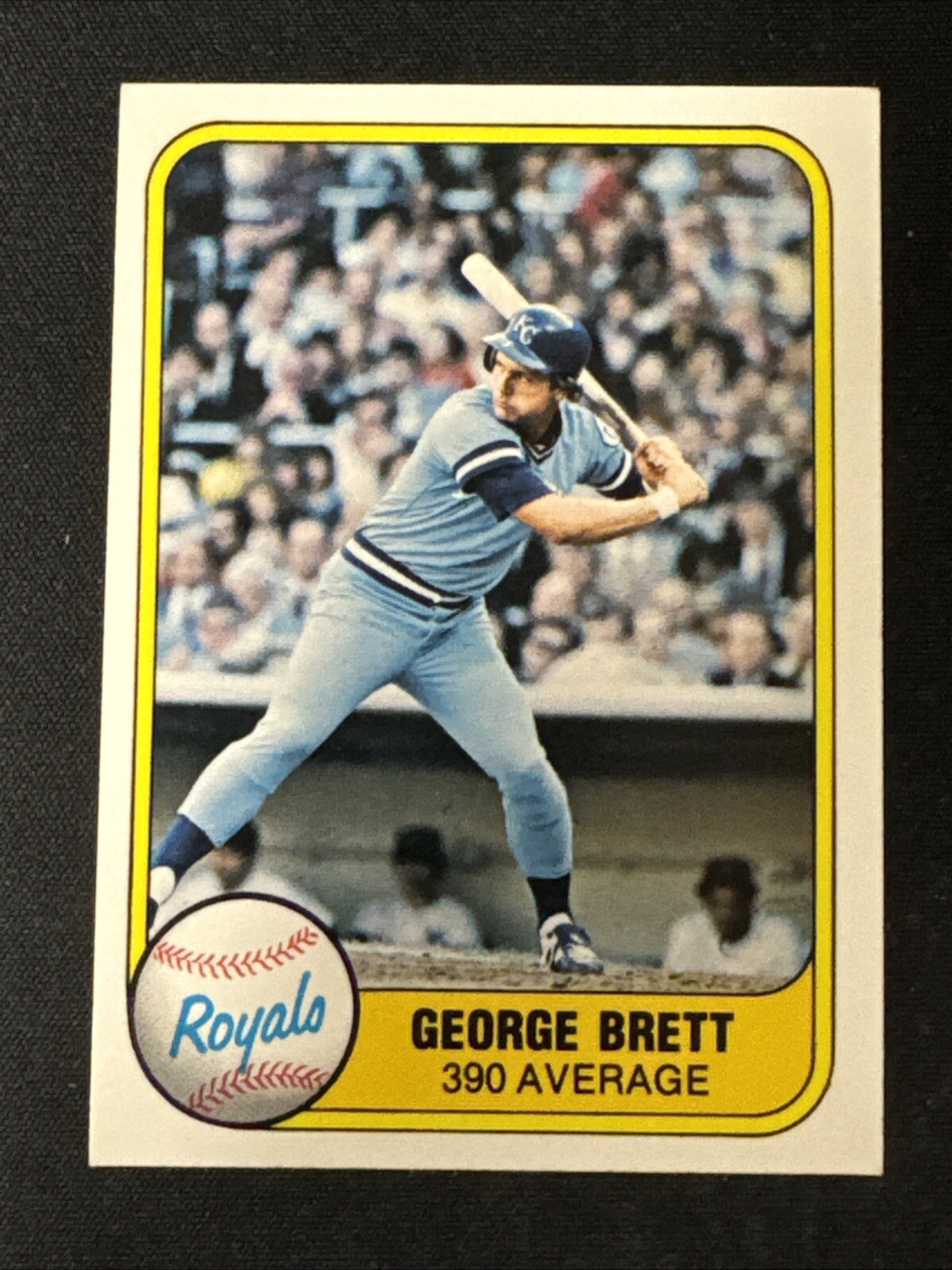 1981 Fleer - "390 Average" on Front #28 George Brett