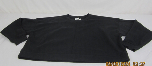 All In Motion Cotton Fleece Crewneck Sweatshirt Cropped Black S - Bild 5 von 14